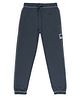 ALAN JONES Cotton Blend Knit Solid Joggers - Dusty Blue