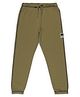 ALAN JONES Cotton Blend Knit Solid Joggers - Khaki