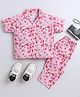 The Magic Wand Cotton Woven Half Sleeves Animal Printed Night Suit Set - Pink