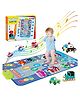 Elecart Vehicle Musical Dance Mat Montessori Piano Play Mat with Lights & Sounds | Educational Baby Sensory Toy | Interactive Foldable Music Blanket - Multicolour