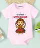 KNITROOT Cotton Lycra Knit Navratri Theme Half Sleeves  Cutest Little Kanjak Text Printed Onesie - Pink
