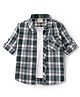 Rikidoos Full Sleeves Checked Shirt With Attached Tee - Green & White