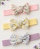 Jewelz Set Of 3 Bow Applique Detailed & Floral Printed Headbands - Multi Colour