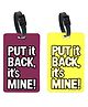Storite Luggage Tags/Bag/Travel ID Label Tags for Suitcase & School Bags Identifier Name Address Label with Silicon Strap | Multicolor (2 Pack)