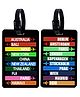 Storite 2 Pack Luggage/Bag/Travel ID Label Tags for Suitcase & School Bags Identifier Name Address Label with Silicon Strap | Country Name Luggage Tag | Multicolour