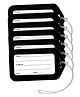 Storite Pack of 6 Luggage Tags, Smart Tags for Travel suitcases, Travel Bags Tags for Easily Identification of Bags (Black)