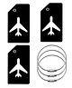 Storite Pack of 3 Luggage Tags, Silicon Luggage Tags with Steel Loop Travel Bag Tags for Easily Identification of Bags (Black)