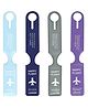 Storite 4 Pack Luggage Tags PVC Luggage Labels for Suitcases with Name Address Phone Number Labels Travel Tag for Baggage Identity ID Labels - Multicolor