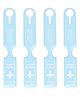 Storite 4 Pack Luggage Tags PVC Luggage Labels for Suitcases with Name Address Phone Number Labels Travel Tag for Baggage Identity ID Labels - Sky Blue