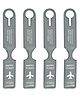 Storite 4 Pack Luggage Tags PVC Luggage Labels for Suitcases with Name Address Phone Number Labels Travel Tag for Baggage Identity ID Labels - Grey