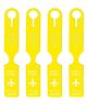 Storite 4 Pack Luggage Tags PVC Luggage Labels for Suitcases with Name Address Phone Number Labels Travel Tag for Baggage Identity ID Labels - Yellow