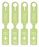 Storite 4 Pack Luggage Tags PVC Luggage Labels for Suitcases with Name Address Phone Number Labels Travel Tag for Baggage Identity ID - Light Green