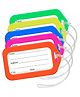 Storite Pack of 5 Luggage Tags, Smart Tags for Travel suitcases, Travel Bags Tags for Easily Identification of Bags (Multicolour)