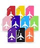Storite Pack of 10 Luggage Tags, Silicon Luggage Tags with Steel Loop Travel Bag Tags for Easily Identification of Bags (Multicolor)