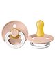 BIBS Pacifier Colour 2 Pack Latex Size 1 Blush Glow/Blush Glow - 0+m