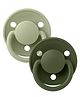 BIBS Pacifier De Lux 2 Pack Silicone Onesize Sage/Hunter Green - 0-3Years