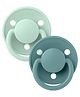 BIBS Pacifier De Lux 2 Pack Silicone Onesize Nordic Mint/Island Sea - 0-3Years