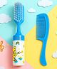 AEREX Newborn Baby Comb & Soft Brush Set | Natural Soft Bristles Grooming Hair Care Products for Babies | Infants | Baby Brush Set | Ideal for Baby Grooming Set | Perfect Baby Gift (Blue)