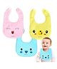 AEREX Waterproof Baby Bibs For 0 to 2 Years | Soft Cotton Bib For Newborn Babies, Infants & Toddlers | Baby Apron | Smile Feeding Bibs | Waterproof Spill Resistant Bibs (Multicolor, Pack of 3)