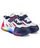 BERSACHE Colour Blocked & Mesh Detailed Velcro Closure LED Shoes - Blue