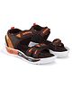 BERSACHE Colour Blocked Velcro Closure Sandals - Brown