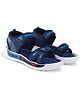 BERSACHE Colour Blocked Velcro Closure Sandals - Blue