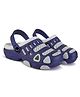 BERSACHE Colour Blocked Perforated Slingback Clogs - Grey