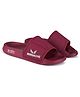 BERSACHE Solid Slip On Sliders - Maroon