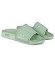 BERSACHE Solid Slip On Sliders - Green
