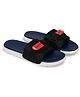 BERSACHE Colour Blocked & Sports Text Designed Sliders -  Blue