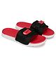 BERSACHE Colour Blocked & Sports Text Designed Sliders - Red
