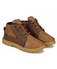 BERSACHE Colour Blocked  Lace Up Boots  - Brown