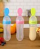 AEREX BPA Free Feeding Bottles Newborn Baby Feeding Bottle with Spoon Baby Squeezy Food Feeder for Baby Feeding Spoon Bottle for Semi-Solid Food, Cereals, Fruit Food Feeder Pack of 3 (Multi)