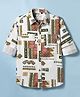 Ruff Twill Woven Full Sleeves Printed Shirt - Off White