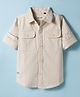 Ruff 100% Cotton Linen woven Full Sleeves Shirt With Stripes - Beige