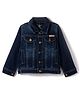 Ruff Denim Woven Full Sleeves  Winterwear Solid Color Jacket - Navy Blue