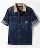 Ruff 100% Cotton Woven Full Sleeves Denim Shirt - Navy Blue