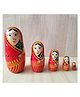 Funwood Games Multicolor Wooden Handmade Traditional Nesting Doll Set