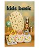 KIDS BASIC Newborn Essentials Gift Combo | Muslin Warm Sleeping Bag + Stainless Steel Feeding Bottle + 6 Muslin Hankies + 3 Knot Bibs + Wooden Rattle- Horse + Monkey + Green