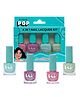 Sugar Pop 4 In 1 Nail Lacquer Kit | Chip-Resistant Formula & Glossy Flinsh | Nail Polish Set - 04 Pastel Paradise - Blue & Pink