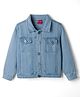 Kookie Kids Cotton Woven Full Sleeves Denim Jacket with Pockets - Light Blue