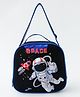 Babyhug Astronaut Kids Insulated Lunch Box Bag with Adjustable Shoulder Strap & Handle - Black| Thermal Lunch Carry Bag with Zip Closure for Boys & Girls