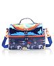 Dino Dual Compartment Lunch Box Bag 2.5L - Blue| Zipper Closure & Easy Carry Shoulder Strap| Designed for School Going Boys & Girl