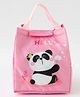 Cute Panda Printed Insulated Lunch Bag for Kids - Pink| Thermal School Tiffin Bag| Lightweight Food Carry Bag with Handles for Boys & Girls