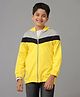 Under Fourteen Only Full Sleeves Cut & Sew Hooded Light Winter Jacket - Yellow