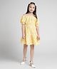 Under Fourteen Only Off Shoulder Floral Printed Dress - Yellow