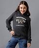 Under Fourteen Only Full Sleeves Butterfly Printed Hoodie - Dark Gull Grey