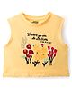 Under Fourteen Only Sleeveless Wherever You Are Be All There Text Printed Crop Top - Yellow