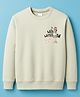 Doreme Terry Knit Full Sleeves Sweatshirt with Text Graphic - Cream
