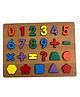 NEGOCIO Wooden Number Shape Puzzles Toddler Learning Puzzle Toys for Kids- Pack of 1- Color May Vary
